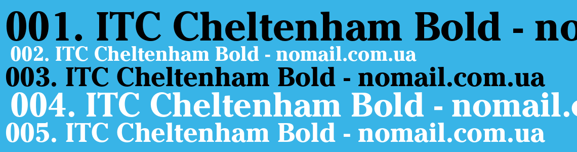 Шрифт ITC Cheltenham Bold