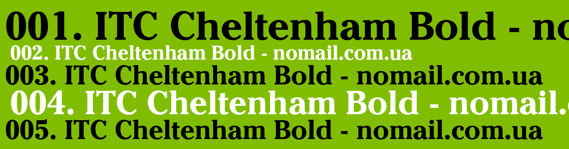 Шрифт ITC Cheltenham Bold