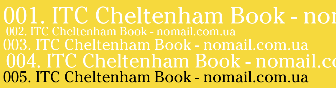 Шрифт ITC Cheltenham Book