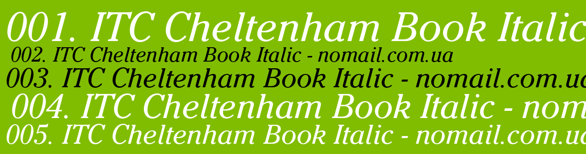 Шрифт ITC Cheltenham Book Italic