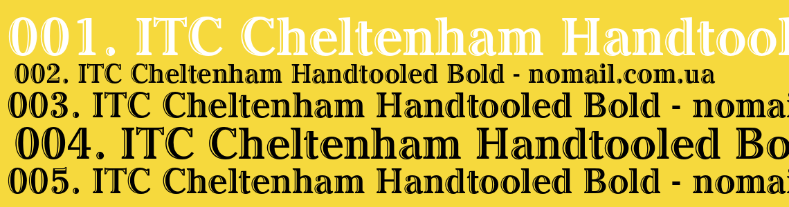 Шрифт ITC Cheltenham Handtooled Bold