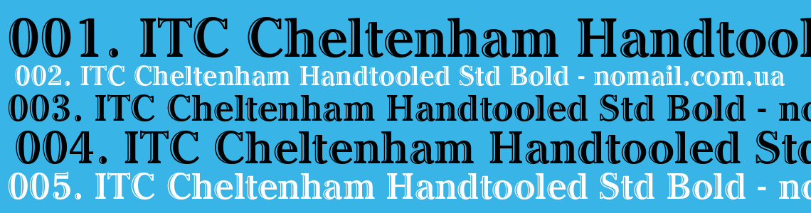 Шрифт ITC Cheltenham Handtooled Std Bold