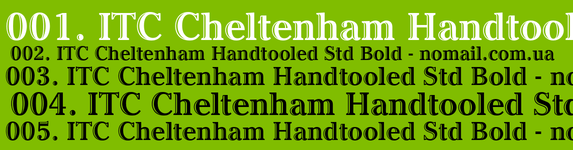 Шрифт ITC Cheltenham Handtooled Std Bold