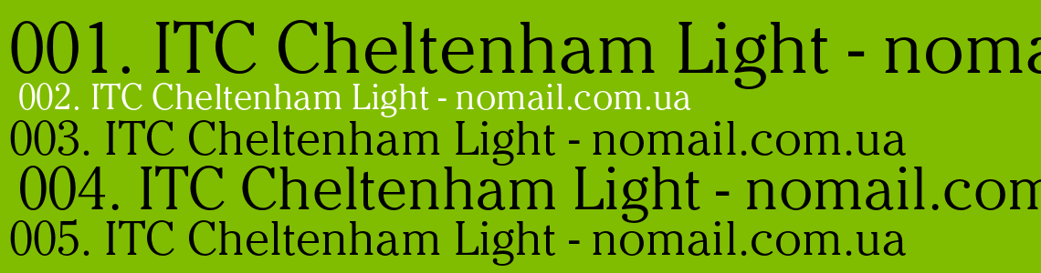 Шрифт ITC Cheltenham Light