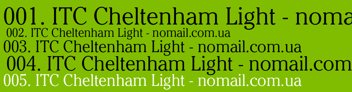 Шрифт ITC Cheltenham Light