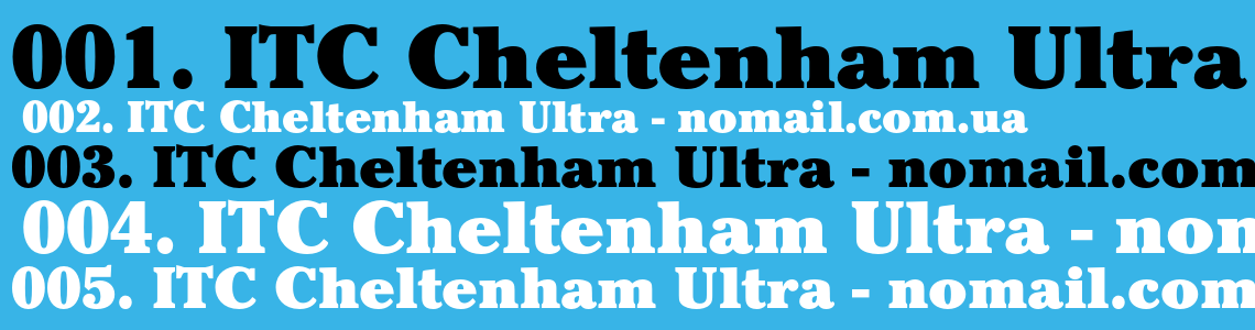 Шрифт ITC Cheltenham Ultra