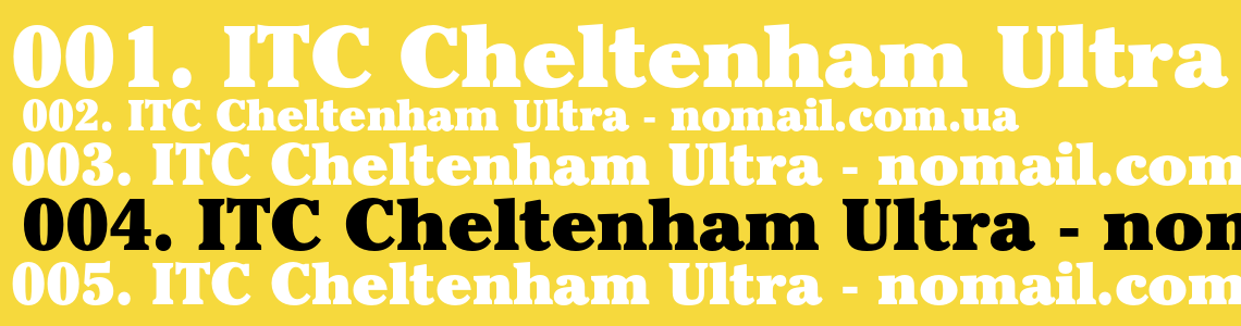 Шрифт ITC Cheltenham Ultra