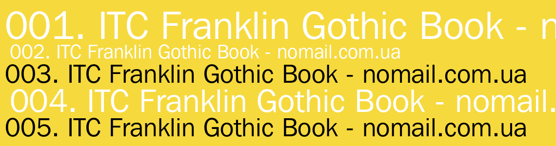 Шрифт ITC Franklin Gothic Book