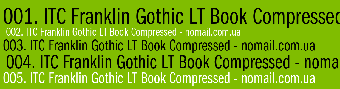 Шрифт ITC Franklin Gothic LT Book Compressed