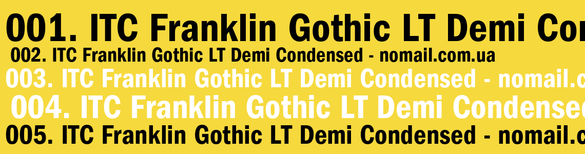 Шрифт ITC Franklin Gothic LT Demi Condensed