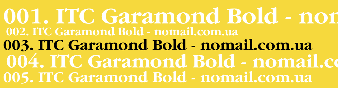 Шрифт ITC Garamond Bold