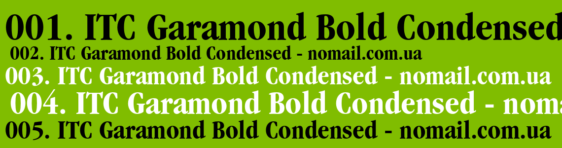 Шрифт ITC Garamond Bold Condensed