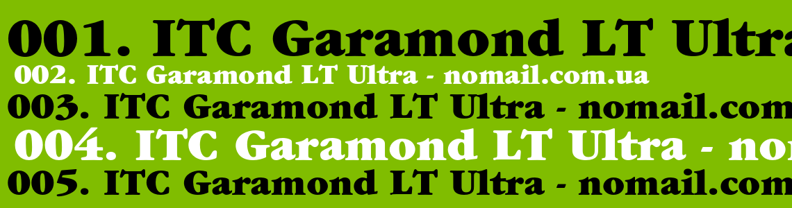 Шрифт ITC Garamond LT Ultra