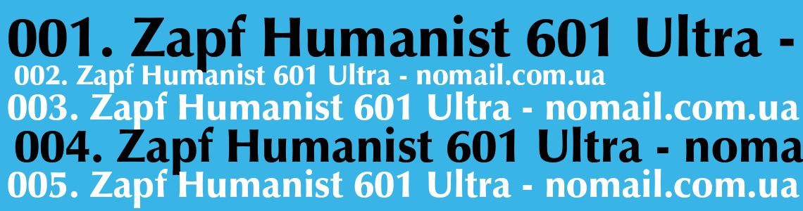 Шрифт Zapf Humanist 601 Ultra