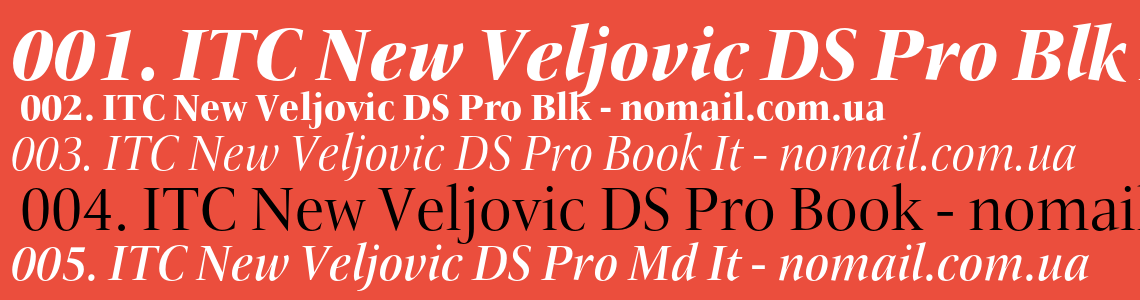 Шрифт ITC New Veljovic DS Pro