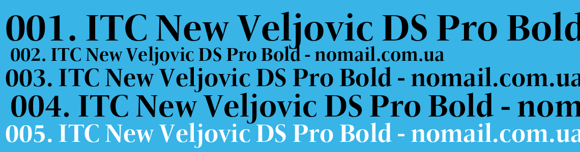 Шрифт ITC New Veljovic DS Pro Bold