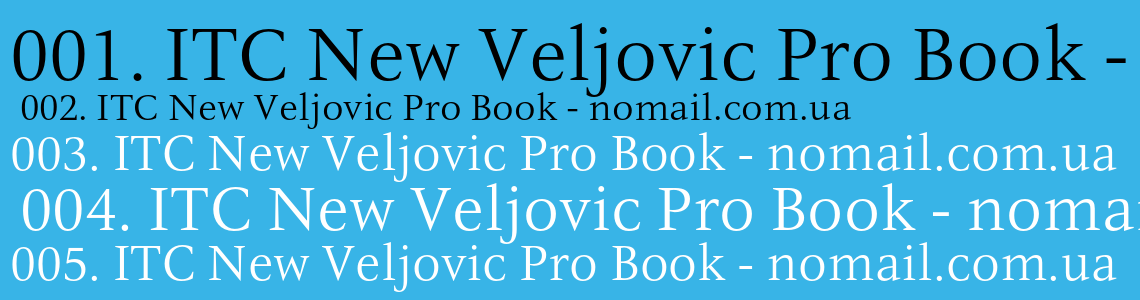 Шрифт ITC New Veljovic Pro Book