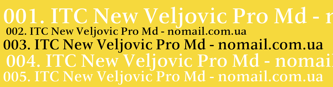 Шрифт ITC New Veljovic Pro Md