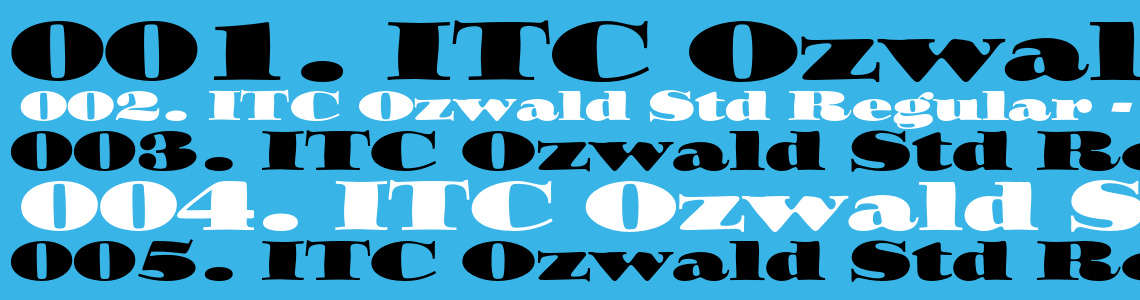 Шрифт ITC Ozwald Std Regular