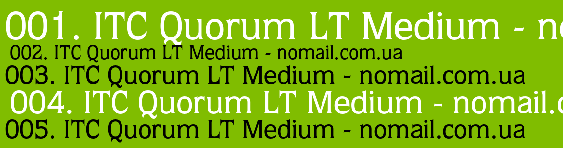 Шрифт ITC Quorum LT Medium