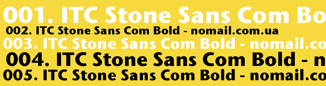 Шрифт ITC Stone Sans Com Bold