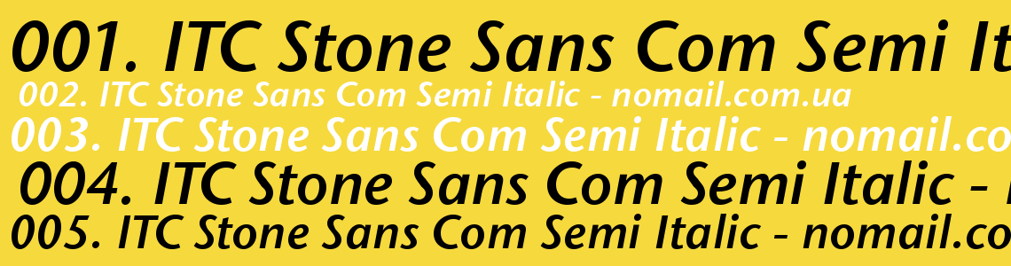 Шрифт ITC Stone Sans Com Semi Italic