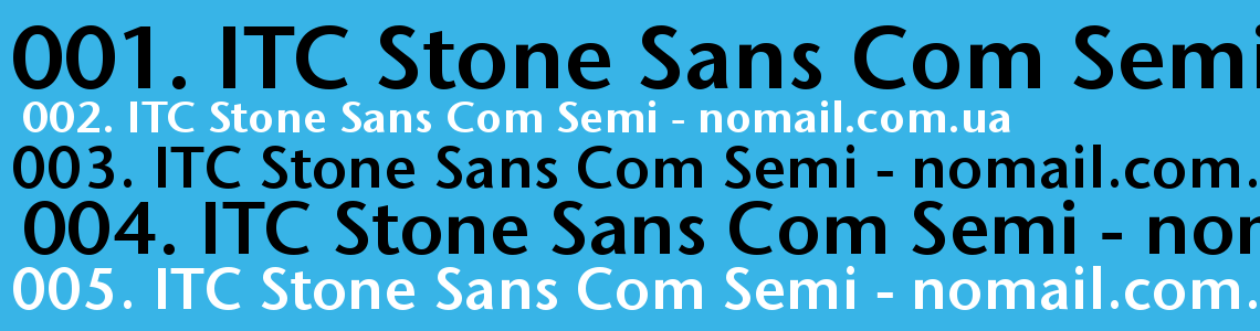 Шрифт ITC Stone Sans Com Semi