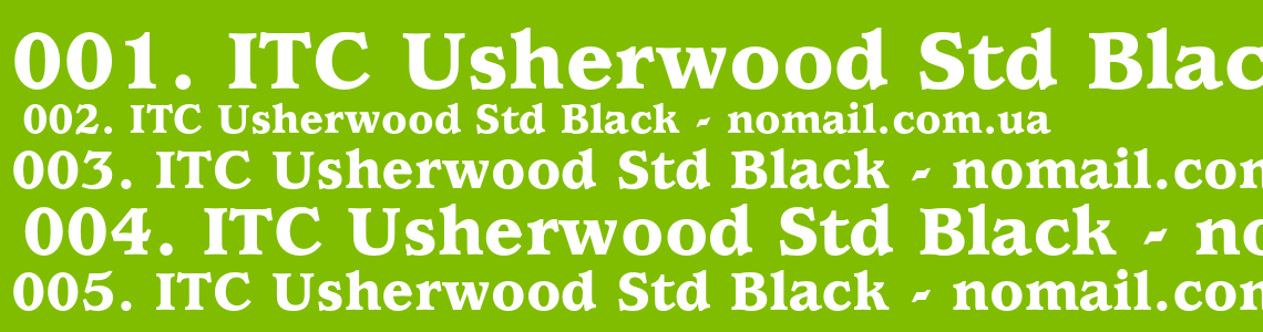 Шрифт ITC Usherwood Std Black