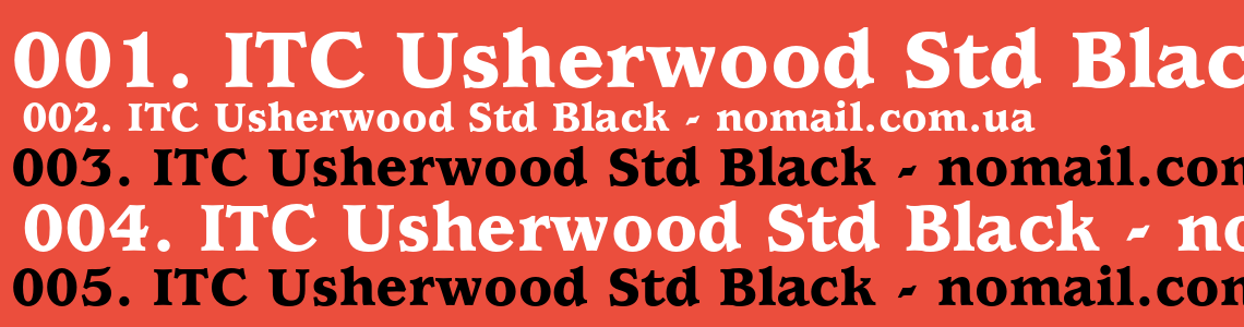 Шрифт ITC Usherwood Std Black