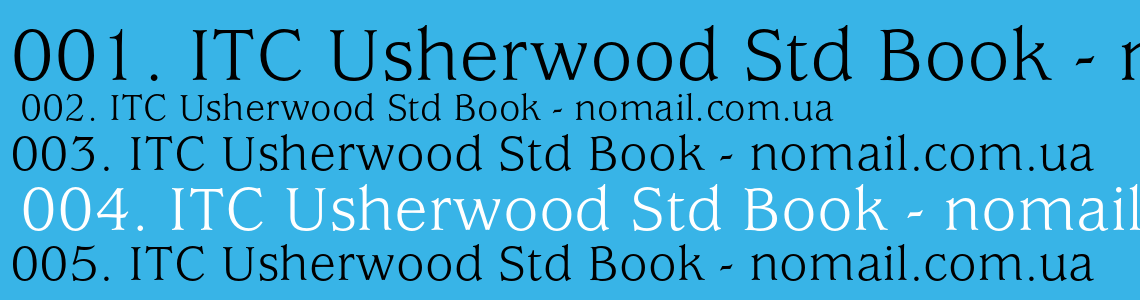 Шрифт ITC Usherwood Std Book