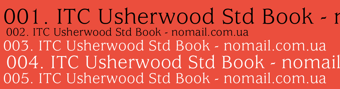 Шрифт ITC Usherwood Std Book