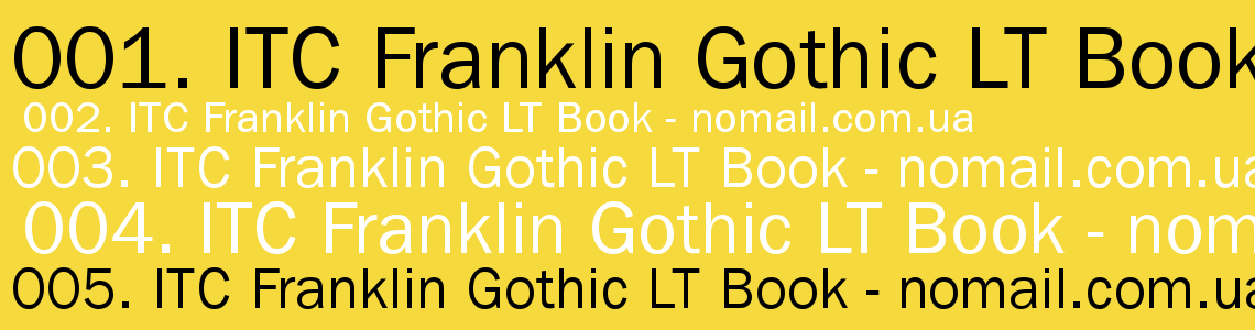 Шрифт ITC Franklin Gothic LT Book