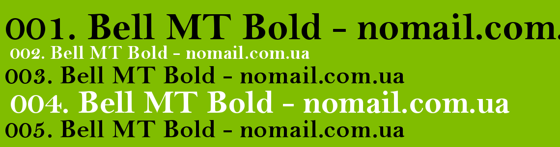 Шрифт Bell MT Bold