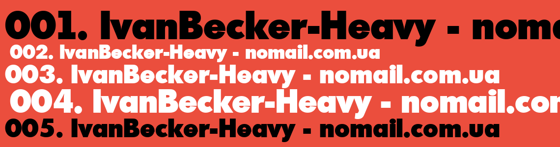 Шрифт IvanBecker-Heavy