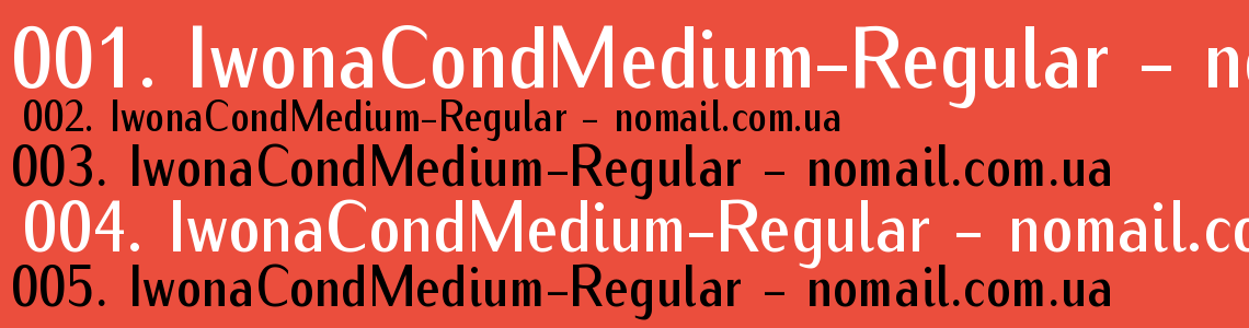 Шрифт IwonaCondMedium-Regular