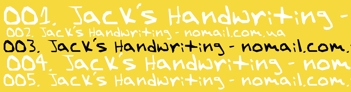 Шрифт Jack's Handwriting