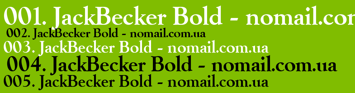Шрифт JackBecker Bold