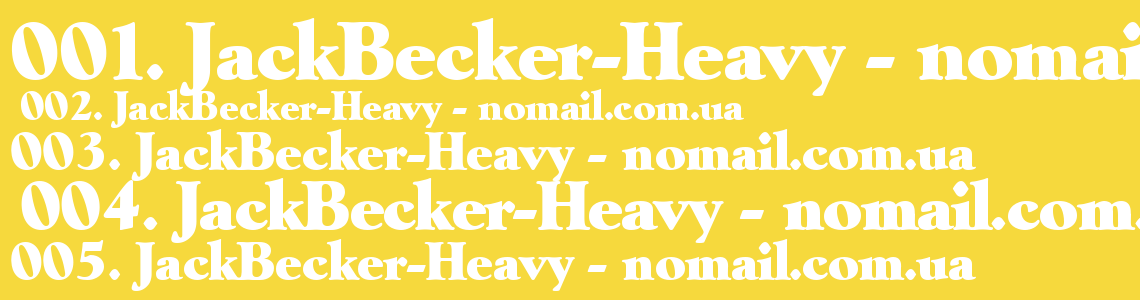 Шрифт JackBecker-Heavy