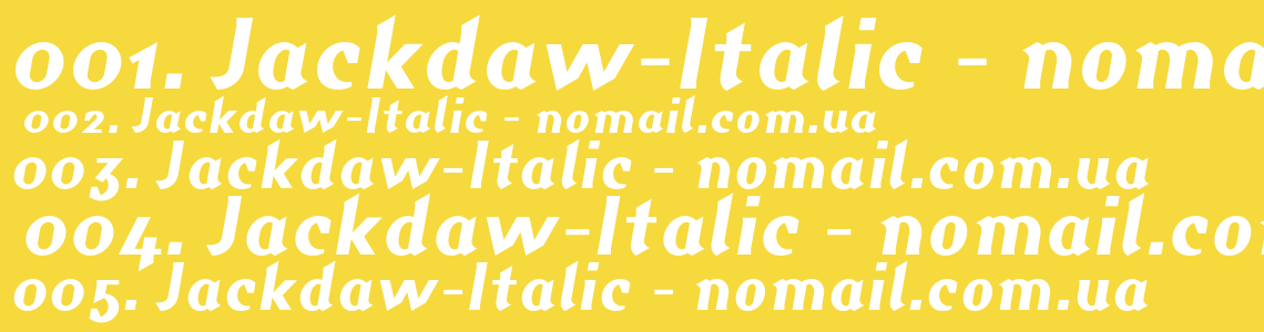 Шрифт Jackdaw-Italic