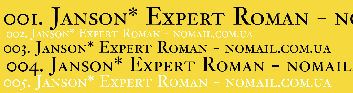Шрифт Janson* Expert Roman