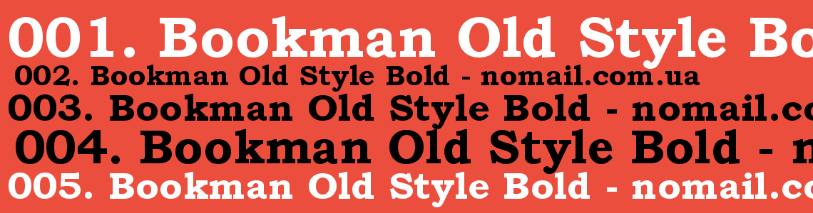 Шрифт Bookman Old Style Bold