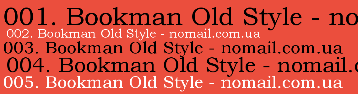 Шрифт Bookman Old Style