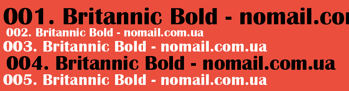 Шрифт Britannic Bold