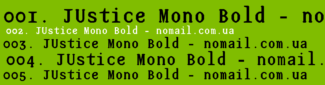 Шрифт JUstice Mono Bold