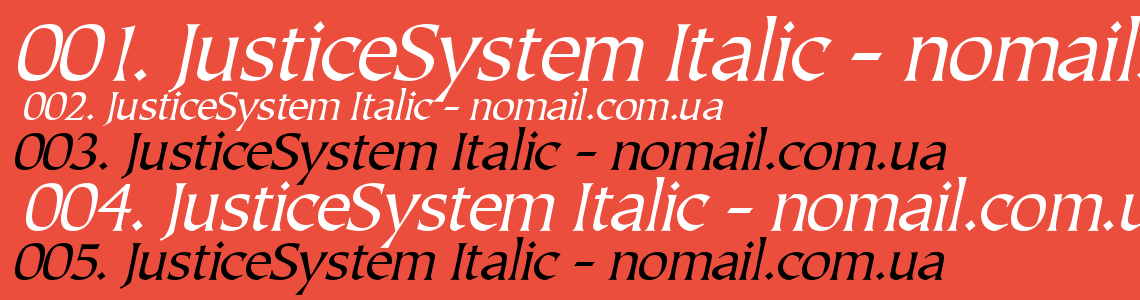 Шрифт JusticeSystem Italic