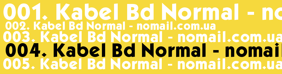 Шрифт Kabel Bd Normal