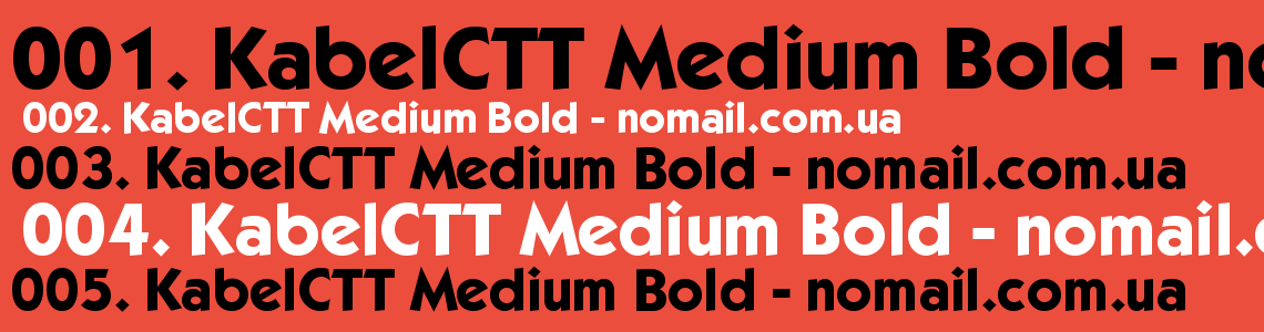 Шрифт KabelCTT Medium Bold