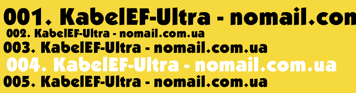 Шрифт KabelEF-Ultra