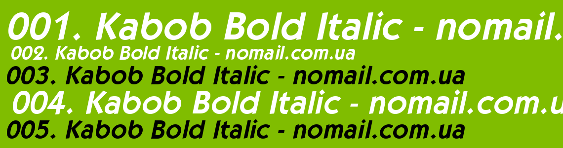 Шрифт Kabob Bold Italic