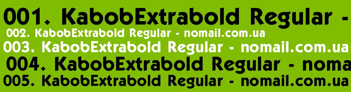 Шрифт KabobExtrabold Regular